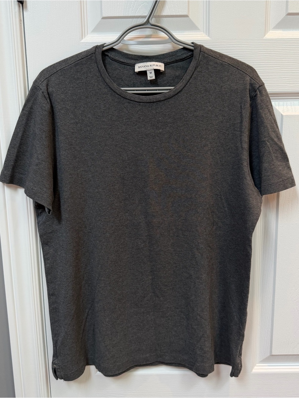 Banana Republic Men's Dark Charcoal Crew Neck Tee